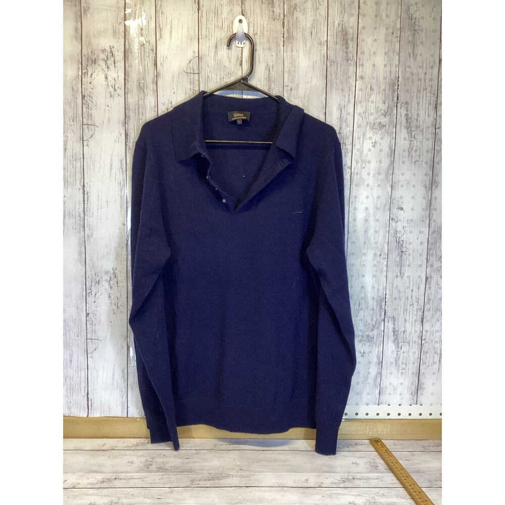 Quince Mongolian Cashmere Polo Sweater